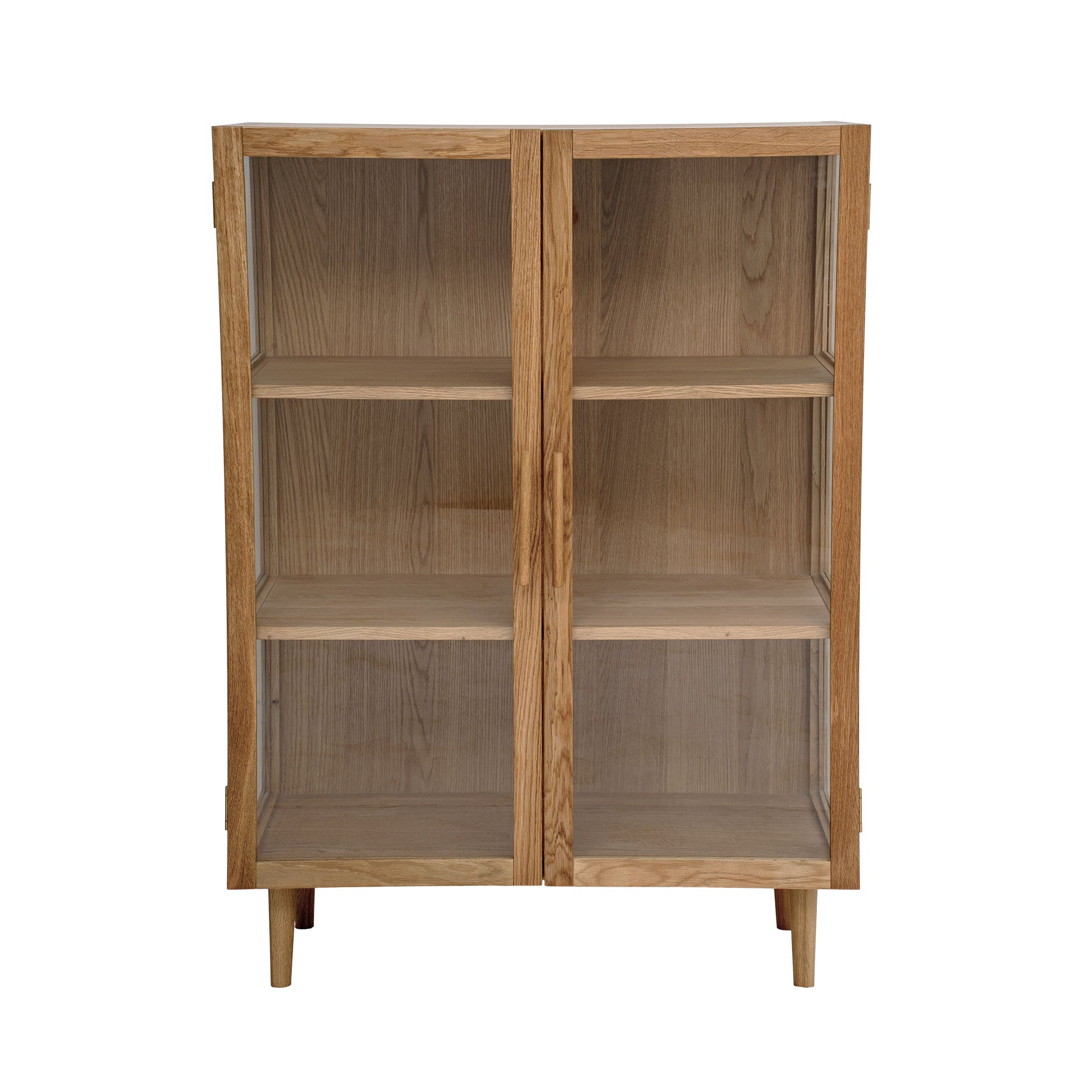 Akeru II vitrineskab, Egetræ 90x126 cm